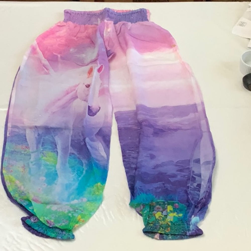 Lisa Blue PEGASUS Side Split Pant - Lavender/Pink multi